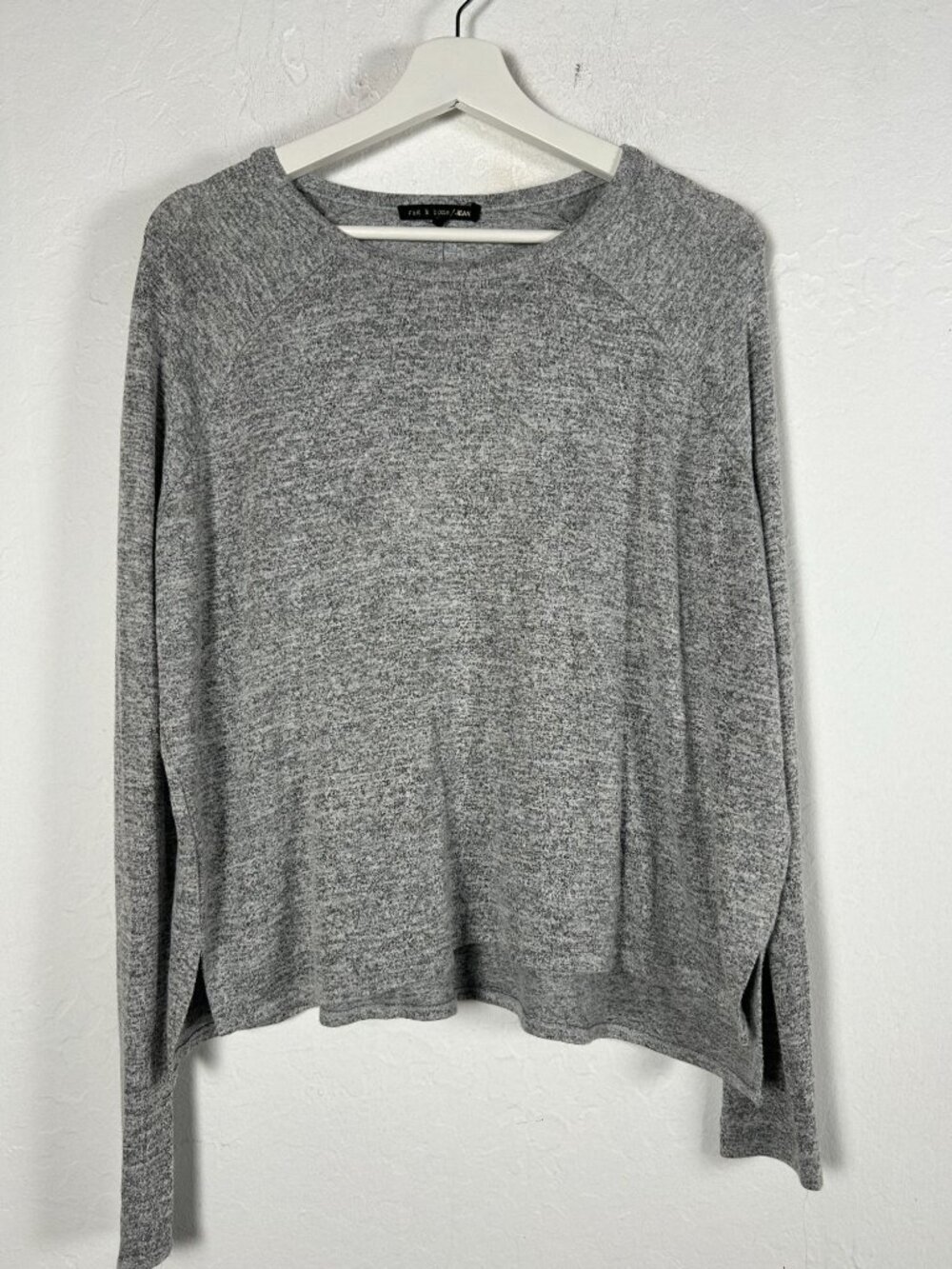 Rag & Bone Jeans Womens Gray Heather Lightweight Knit Sweater Small Pullover